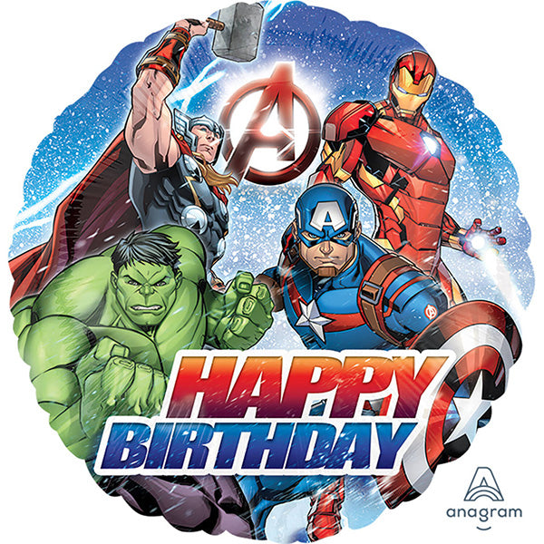 Folija balon „Happy Birthday“ – Osvetnici (Avengers), 46 cm
