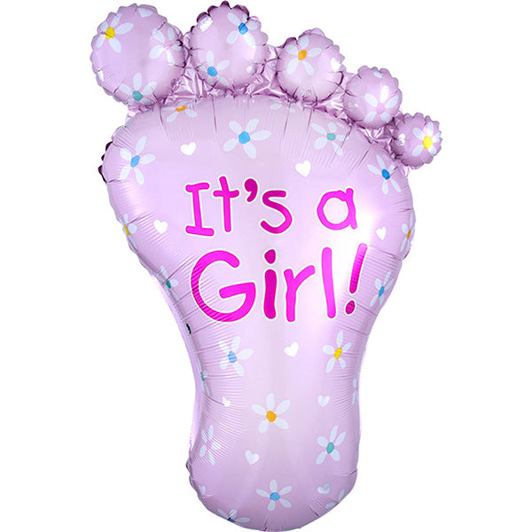 Folija balon stopalo „It's a Girl!“, 58 × 82 cm