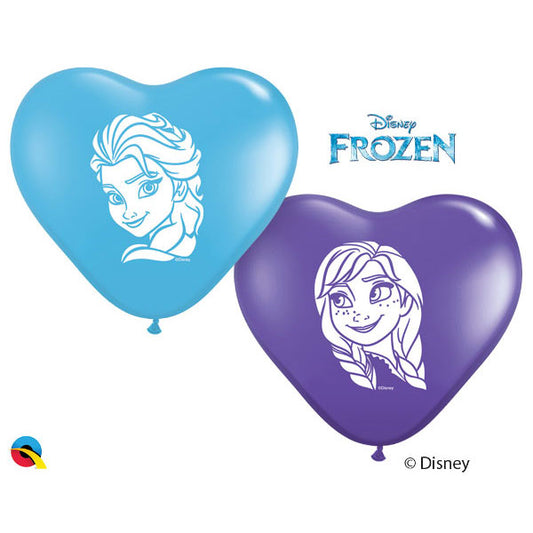 6"15cm Anna & Elsa Faces Latex baloni