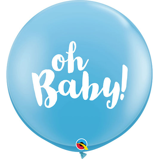 3FT Latex Oh Baby! Blue Gumeni balon