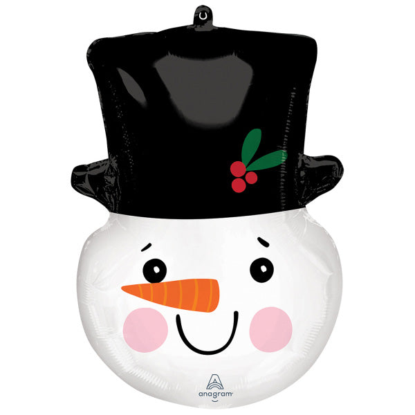 Snowman Head Folija balon