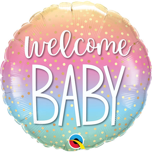Welcome Baby Confetti Dots Folija Balon