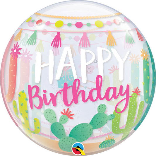 Llama Birthday Party Bubble Balon