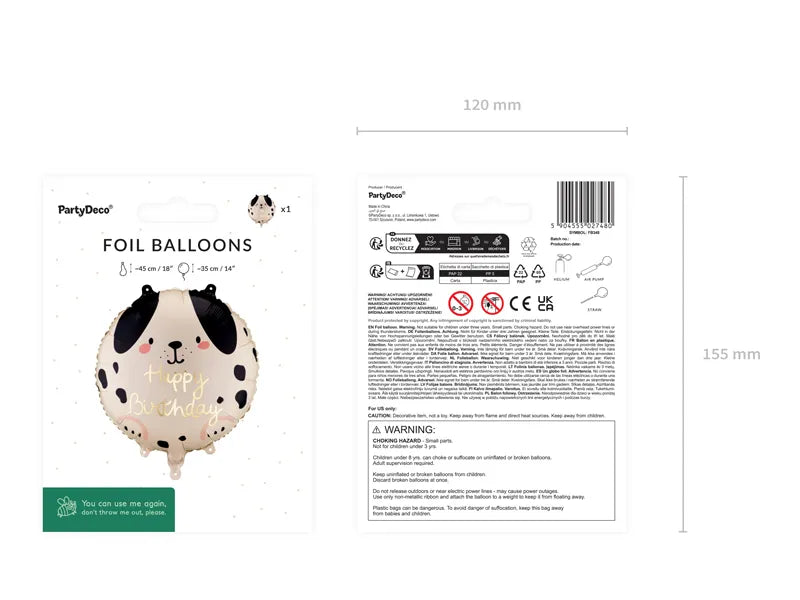 Happy Birthday Pas folija balon