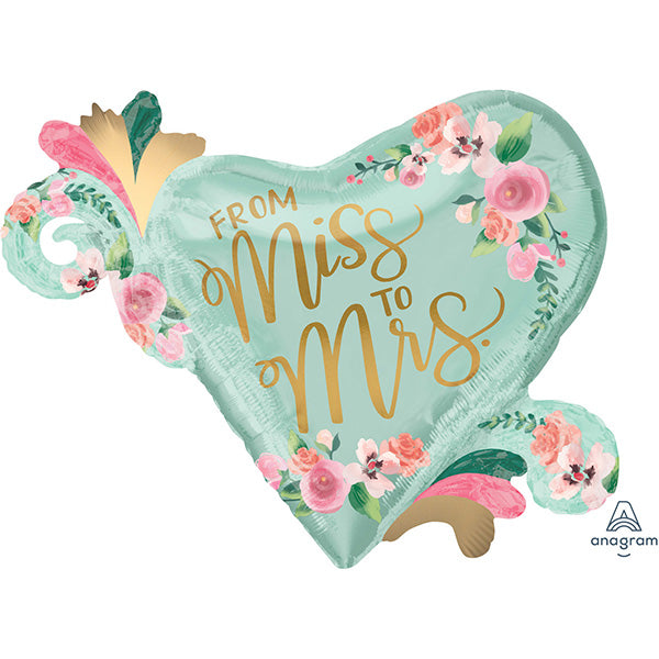 Folija balon “From Miss to Mrs” — za devojačko veče