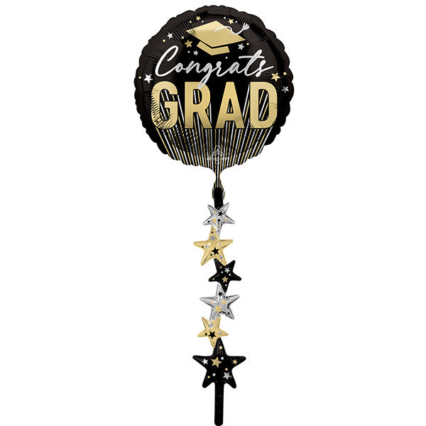 Tail Stripes Grad Stars Folija Balon
