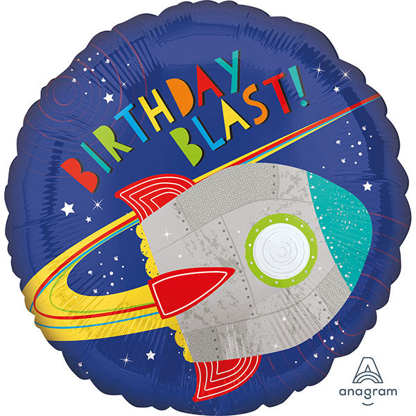 HX Blast off Birthday Folija Balon