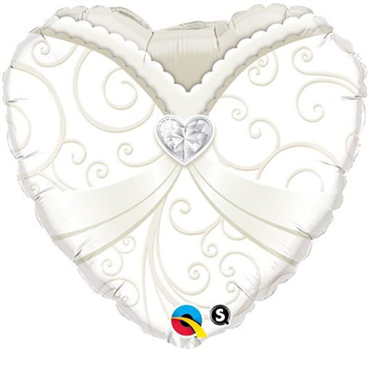 Heart Wedding Gown Folija Balon