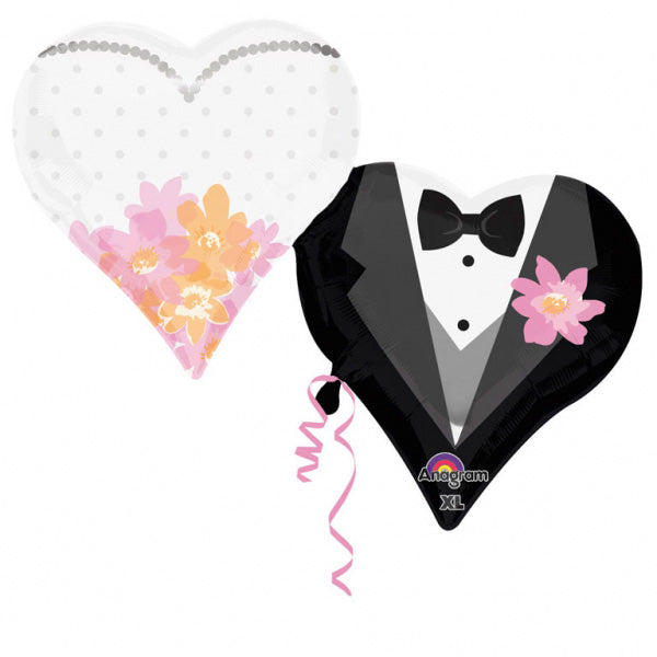 Wedding Couple Hearts Folija Balon