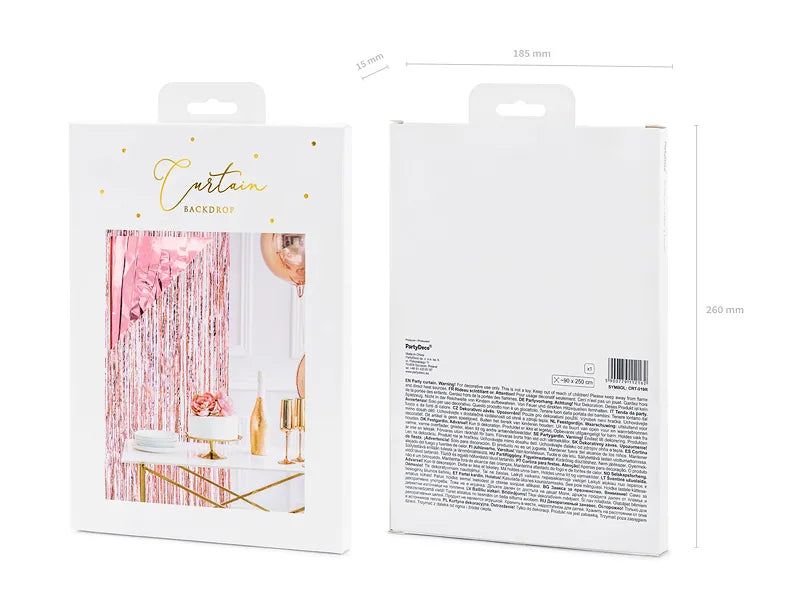 Roze-zlatna party zavesa