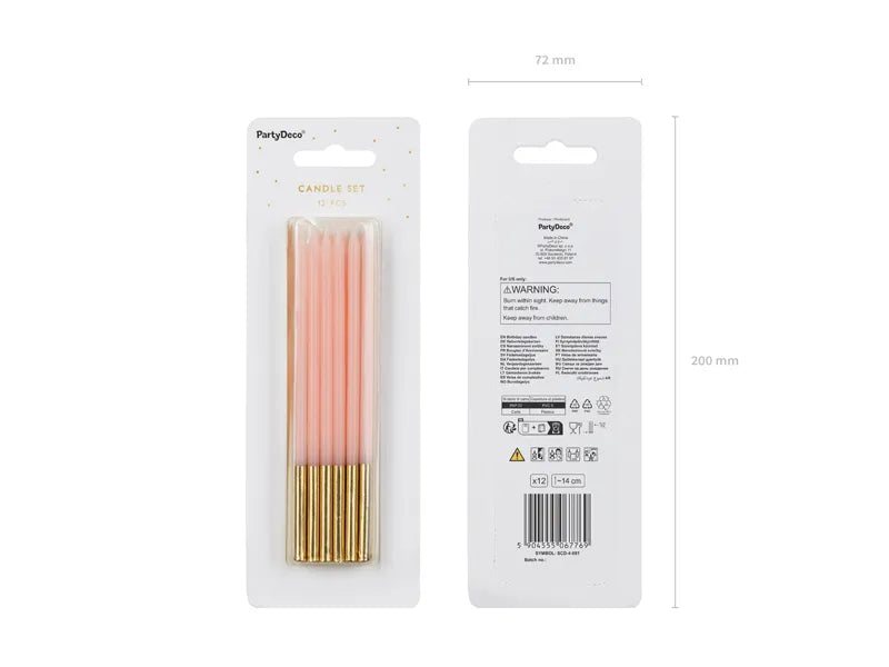 Pink Svecice 14 cm (12 kom)