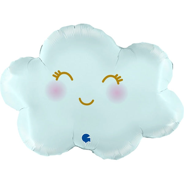 Cloud Satin Pastel Blue folija balon 83 cm