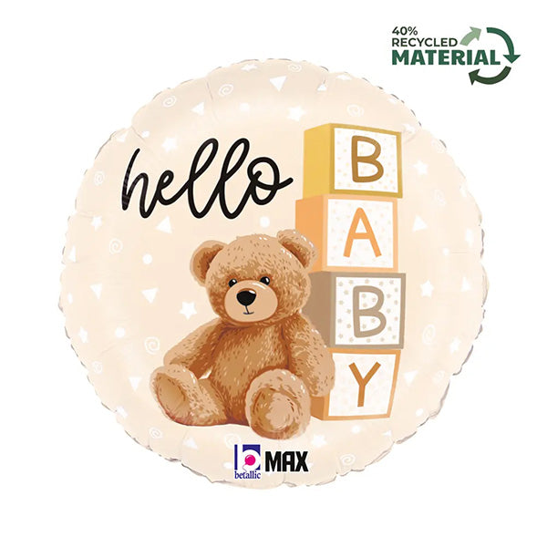 Hello Baby Teddy Bear folija balon 46 cm