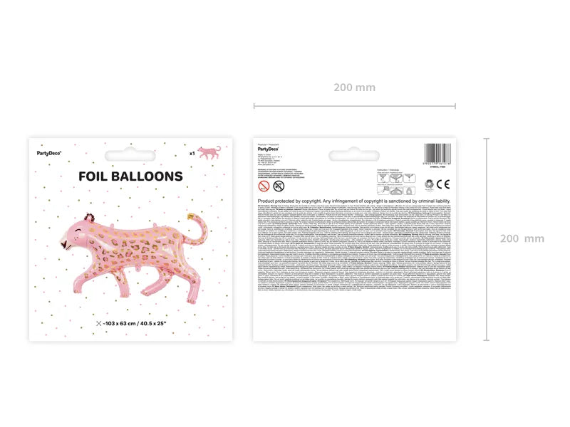 Pink Leopard Folija balon