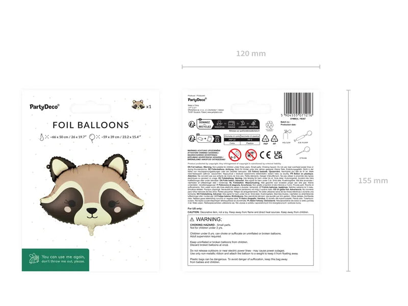 Folija balon Rakun