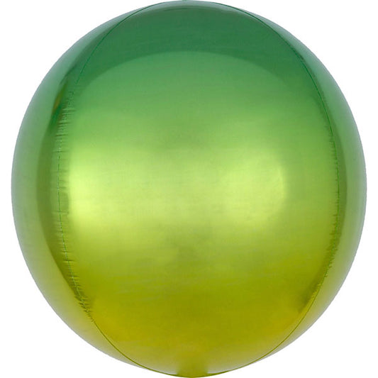 Orbz Ombré  Yellow & Green Folija balon