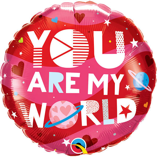 18"46cm You Are My World Folija balona