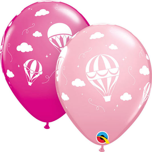 Hot Air Balloon Pink & Berry latex Baloni