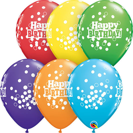 Birthday Confetti Dots Latex Baloni