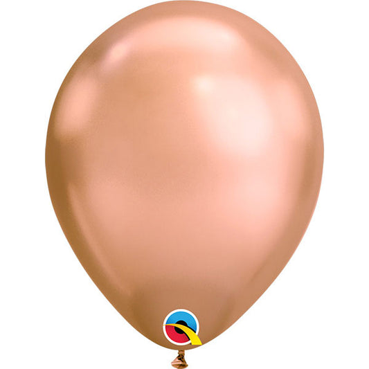 Chrome Rose Gold Latex Baloni