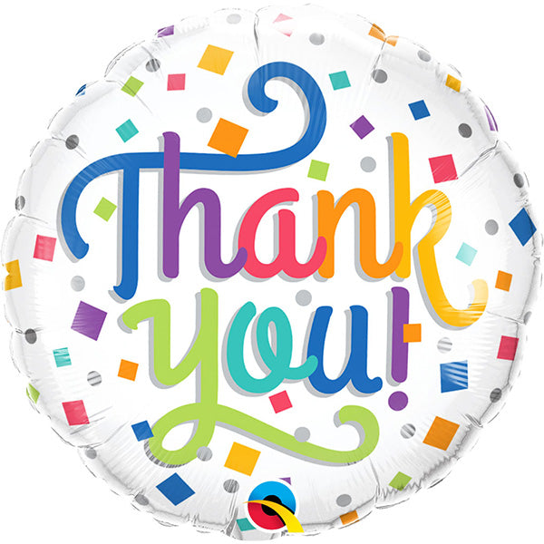Thank You Colorful Confetti Folija Balon