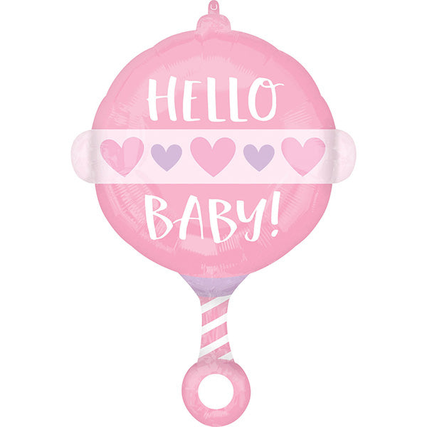 Baby Girl Rattle Folija Balon