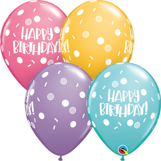 Birthday Dots & Sprinkles Latex Baloni