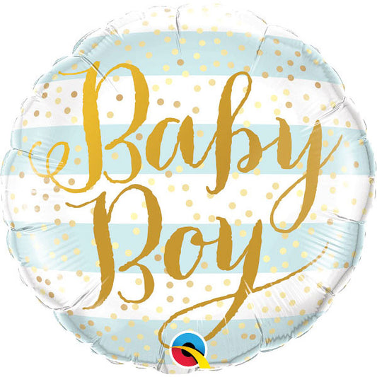 Baby Boy Blue Stripes Folija Balon