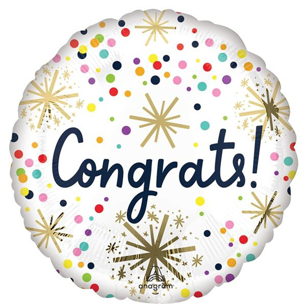 Standard Confetti Sprinkle Congrats folija balon 18”46 cm