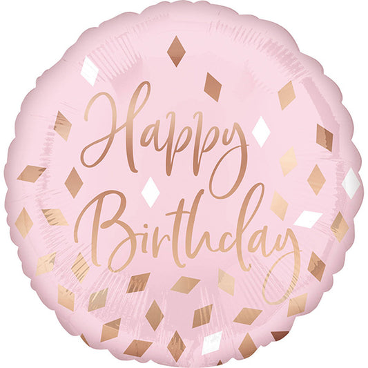 18"46 cm Happy Birthday Blush Folija balon
