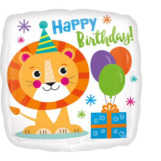 18"46cm Happy Lion Birthday Folija balon
