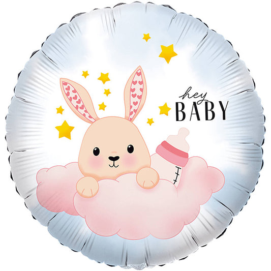 Folija balon „Hey Baby“ – zeka na oblaku, 46 cm