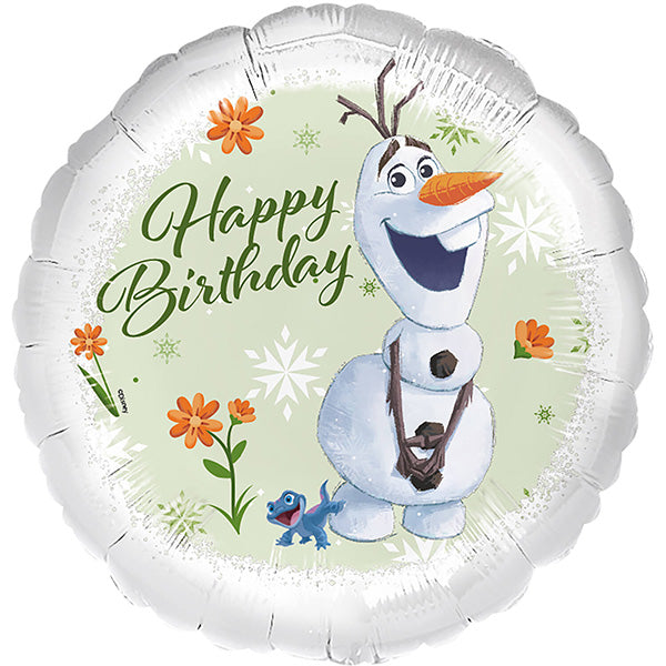 Folija balon „Happy Birthday“ – Olaf (Frozen), 46 cm