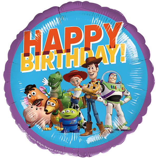 Folija balon „Happy Birthday!“ – Toy Story, 46 cm