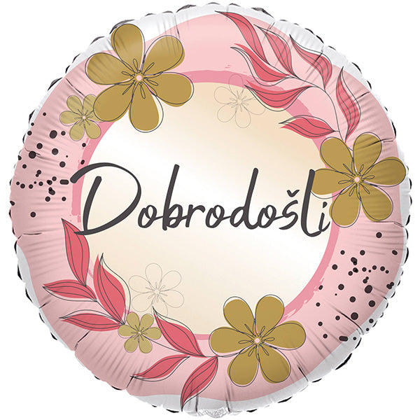 Folija balon „Dobrodošli“, 46 cm