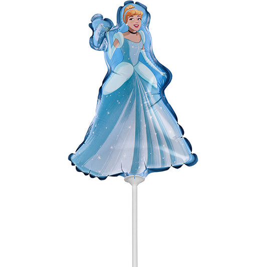 Mini folija balon na štapiću – Pepeljuga, 23 cm