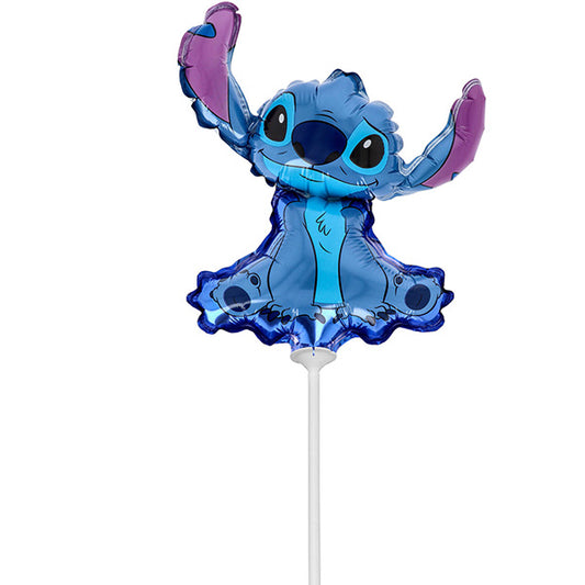 Mini folija balon na štapiću – Stitch, 23 cm