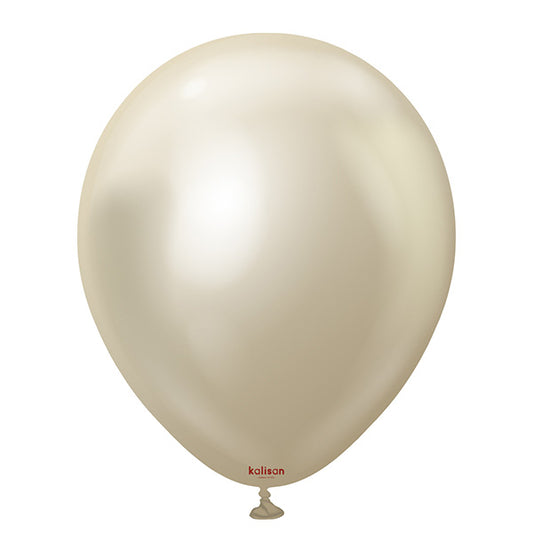 Mirror White Gold Latex Baloni