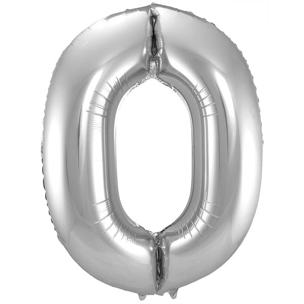 Folija balon broj 0, srebrni, 86 cm