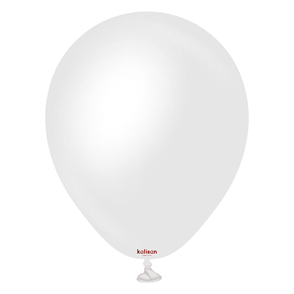 Opaque Satin Snow White Latex Baloni