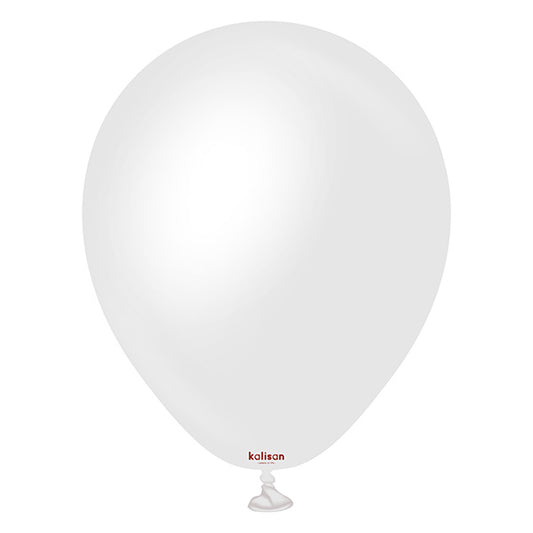 Opaque Satin Snow White Latex Baloni