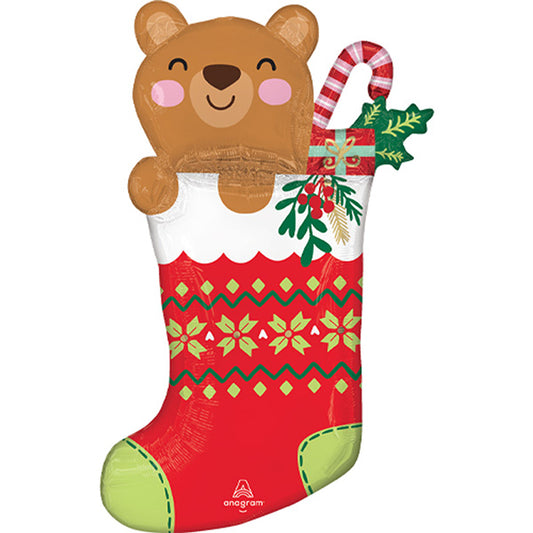 Beary Christmas Stocking Folija Balon