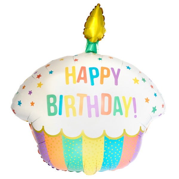 Rainbow Birthday Cupcake Folija Balon