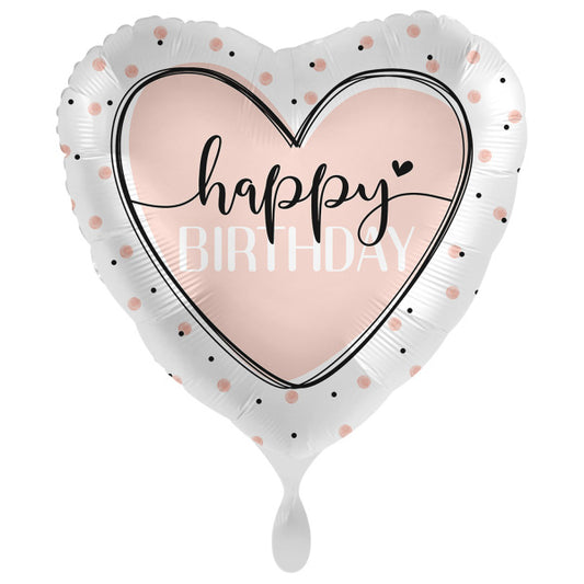 Glossy Birthday Heart Folija Balon