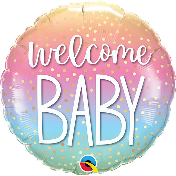 Welcome Baby Confetti Dots Folija Balon