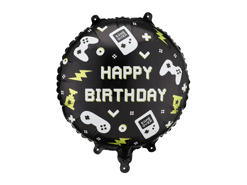 Happy Birthday Gaming folija balon 45 cm
