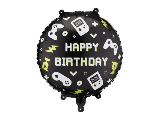 Happy Birthday Gaming folija balon 45 cm