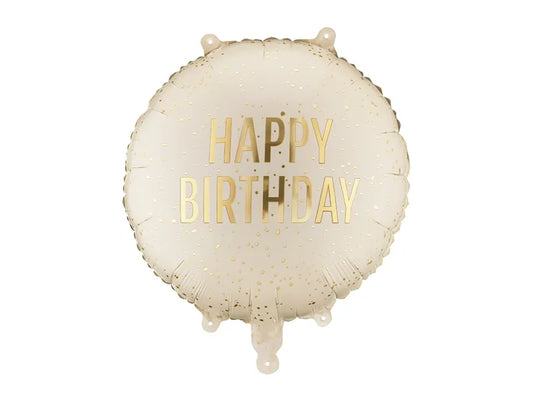 Happy Birthday folija balon krem