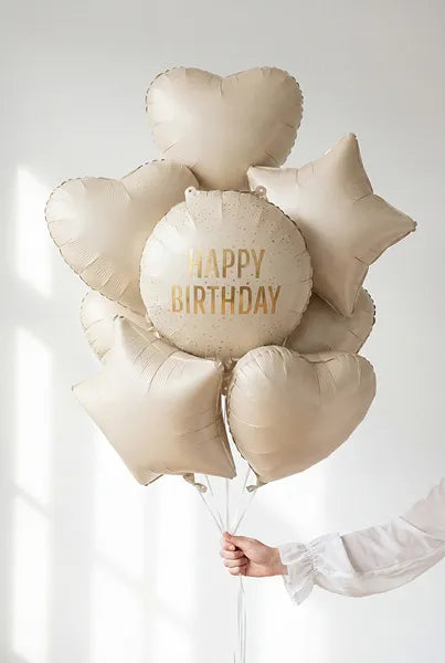 Happy Birthday folija balon krem