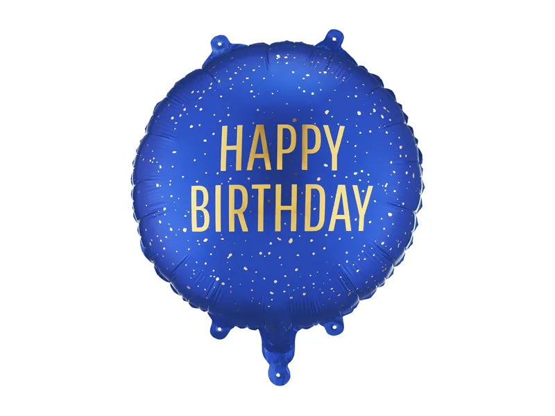 Happy Birthday folija balon teget